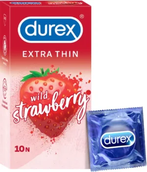 Durex Extra Thin Wild Strawberry Condoms