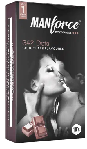 Manforce Chocolate Flavour Dotted Condoms 10s