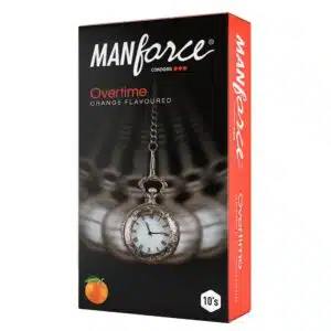 Manforce OVERTIME Orange flavour Condoms