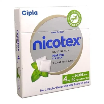 Nicotex 4 mg Mint Plus Flavour Sugar Free Chewing Gum