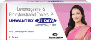 Unwanted 21 Days Women Contraceptive Pills