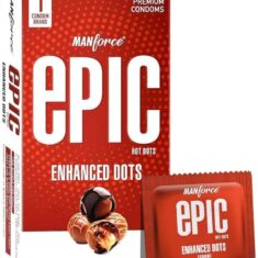 Manforce Epic Enhanced Dots Chocolate Flavour Condoms 10s