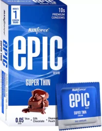 Manforce Epic Super Thin Chocolate Flavour Condoms 10s