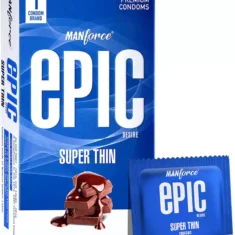 Manforce Epic Super Thin Chocolate Flavour Condoms 10s