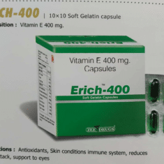 Erich 400mg Vitamin E Capsules for Skin