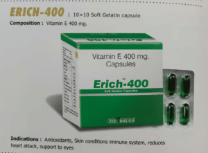 Erich 400mg Vitamin E Capsules for Skin